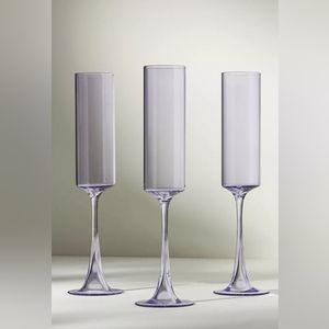 3 Anthropology Morgan Champagne Flutes
